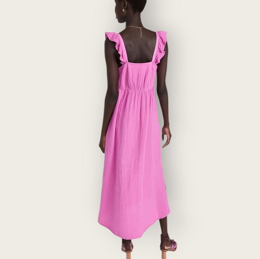 XiRENA Leyla Crinkle Gauze Midi Maxi Dress in Rosebud Size Medium - Picture 13 of 13